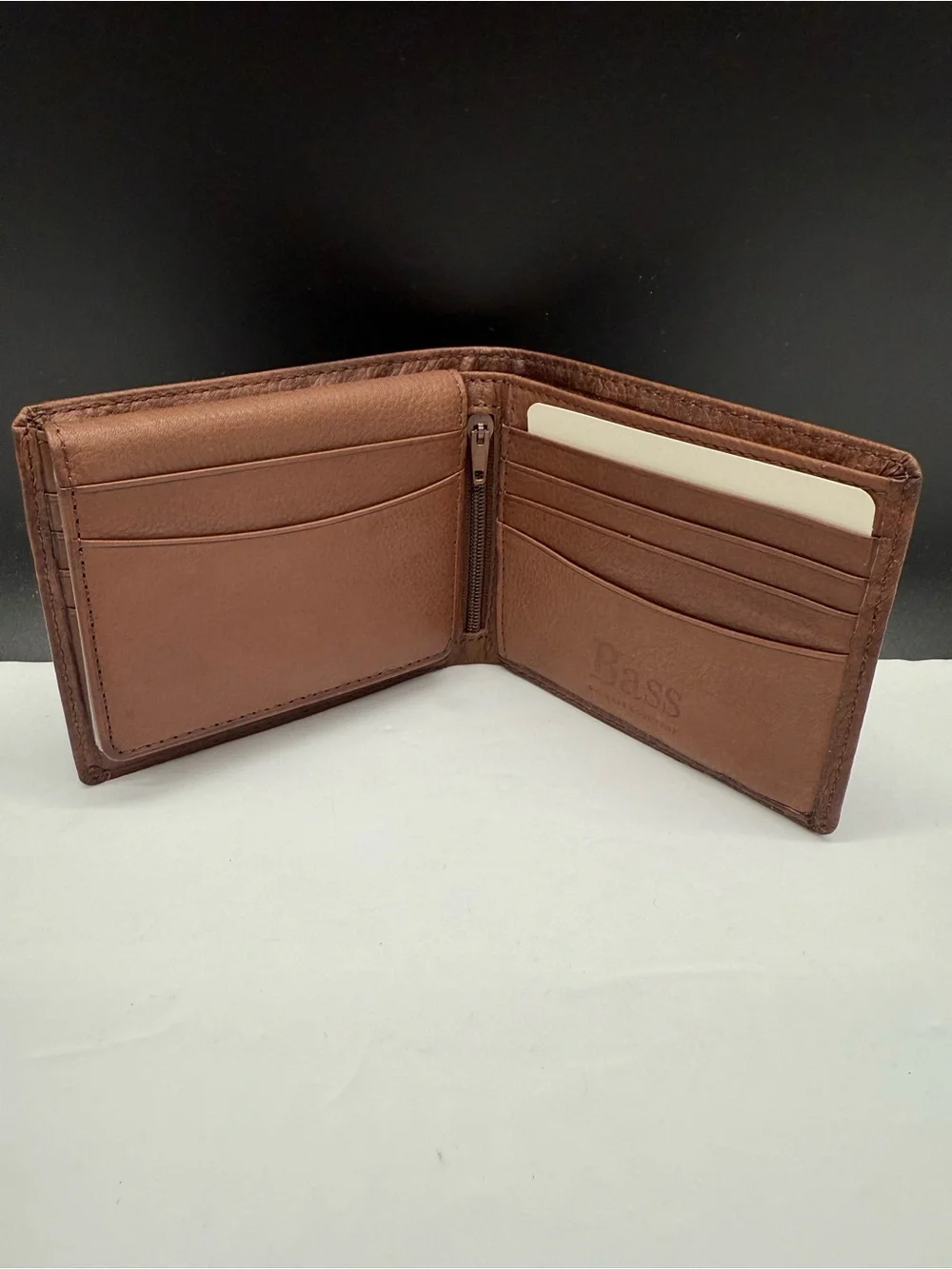 Bass branded leather